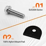 golf cart front top strut mount pads